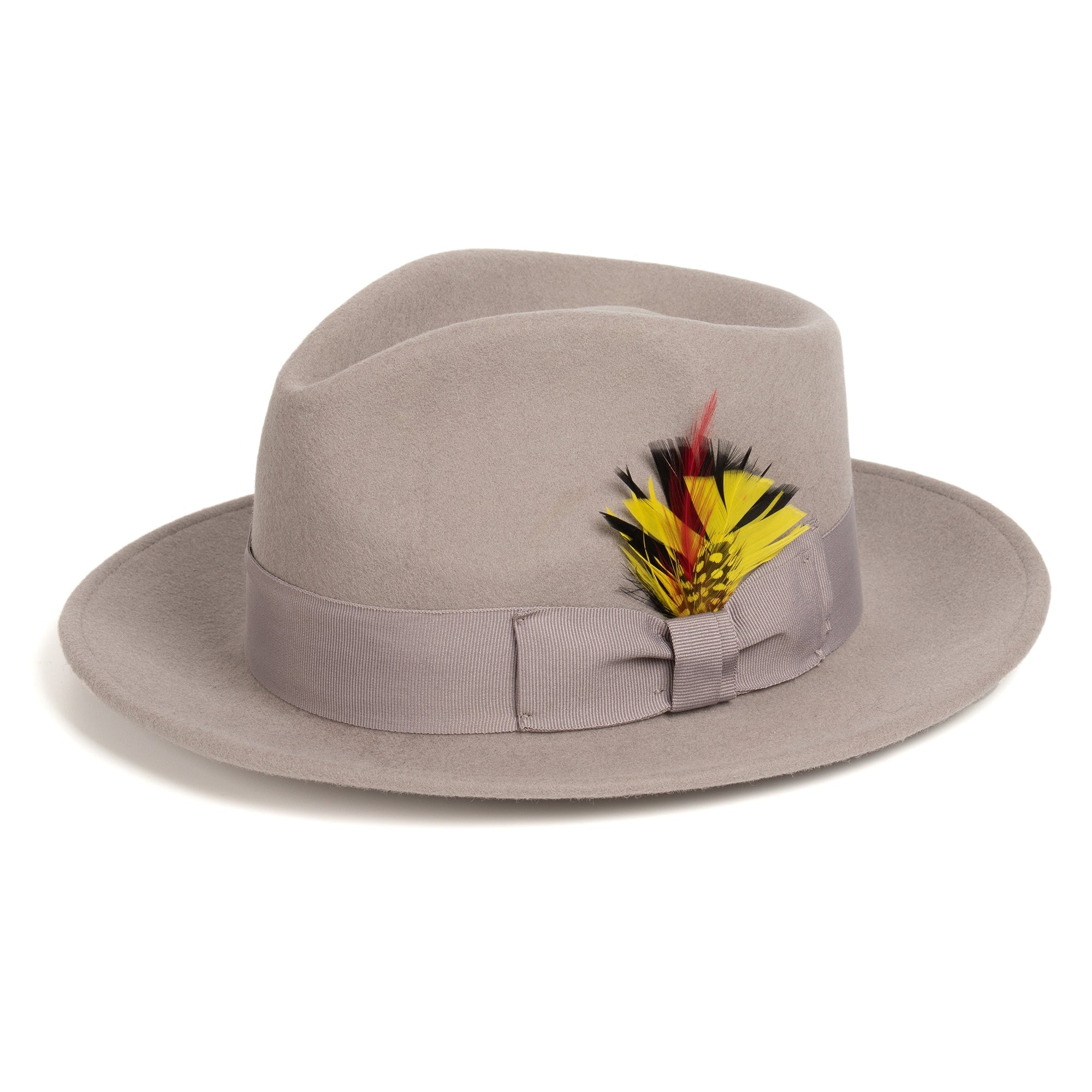 Crushable Light Grey 100% Australian Wool Fedora Hat-0