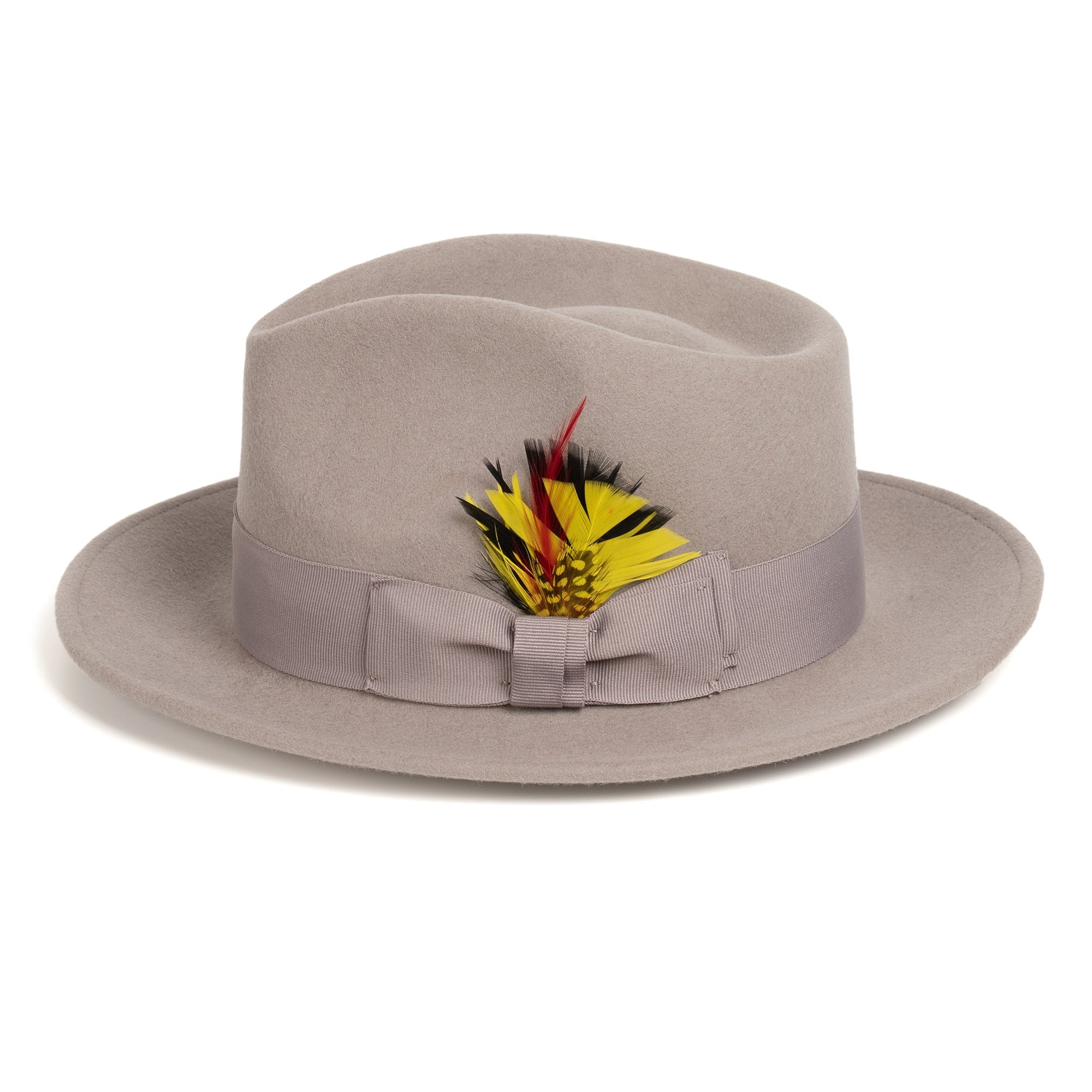 Crushable Light Grey 100% Australian Wool Fedora Hat-1