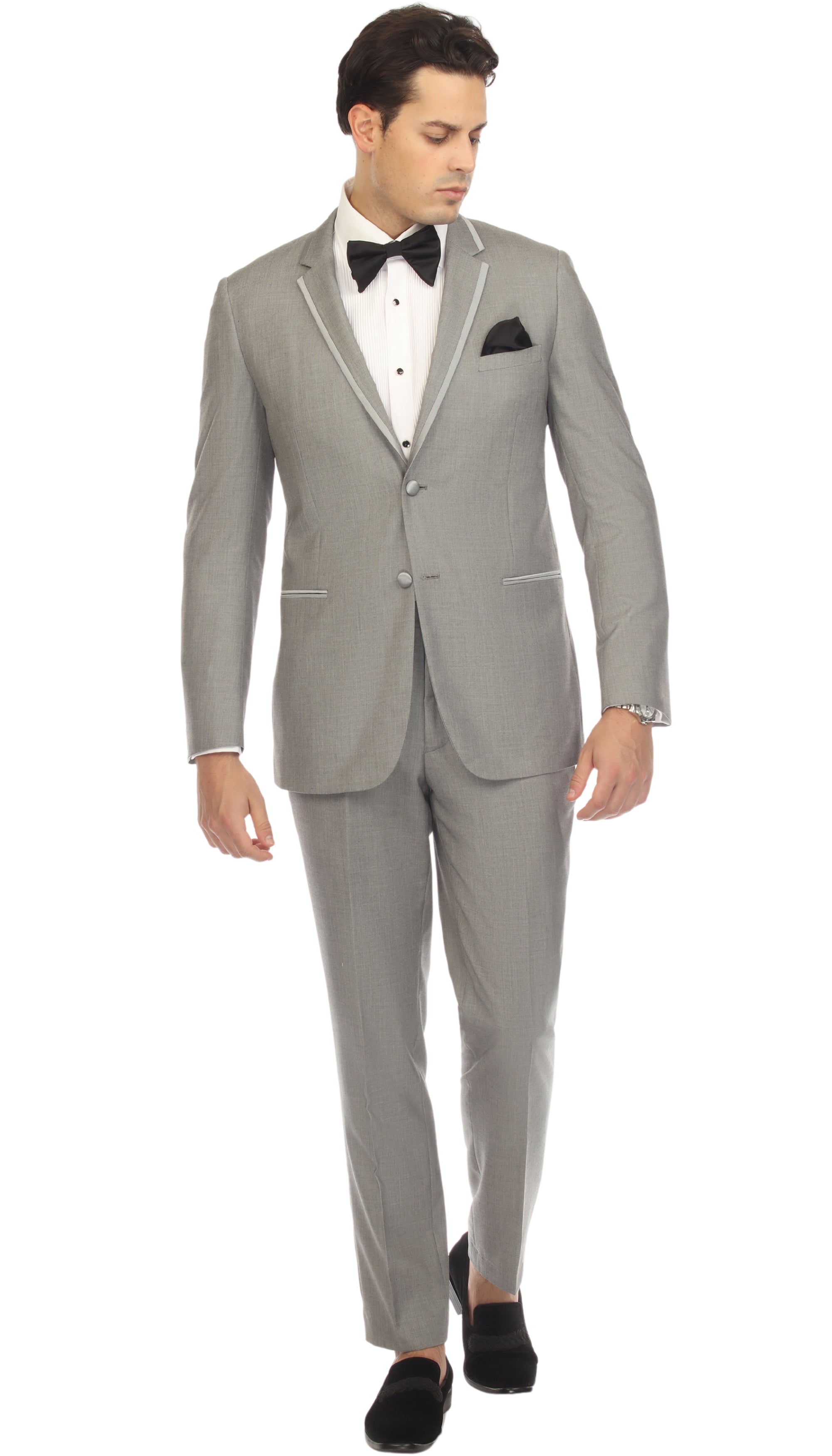Celio Grey Slim Fit 3pc Tuxedo-3