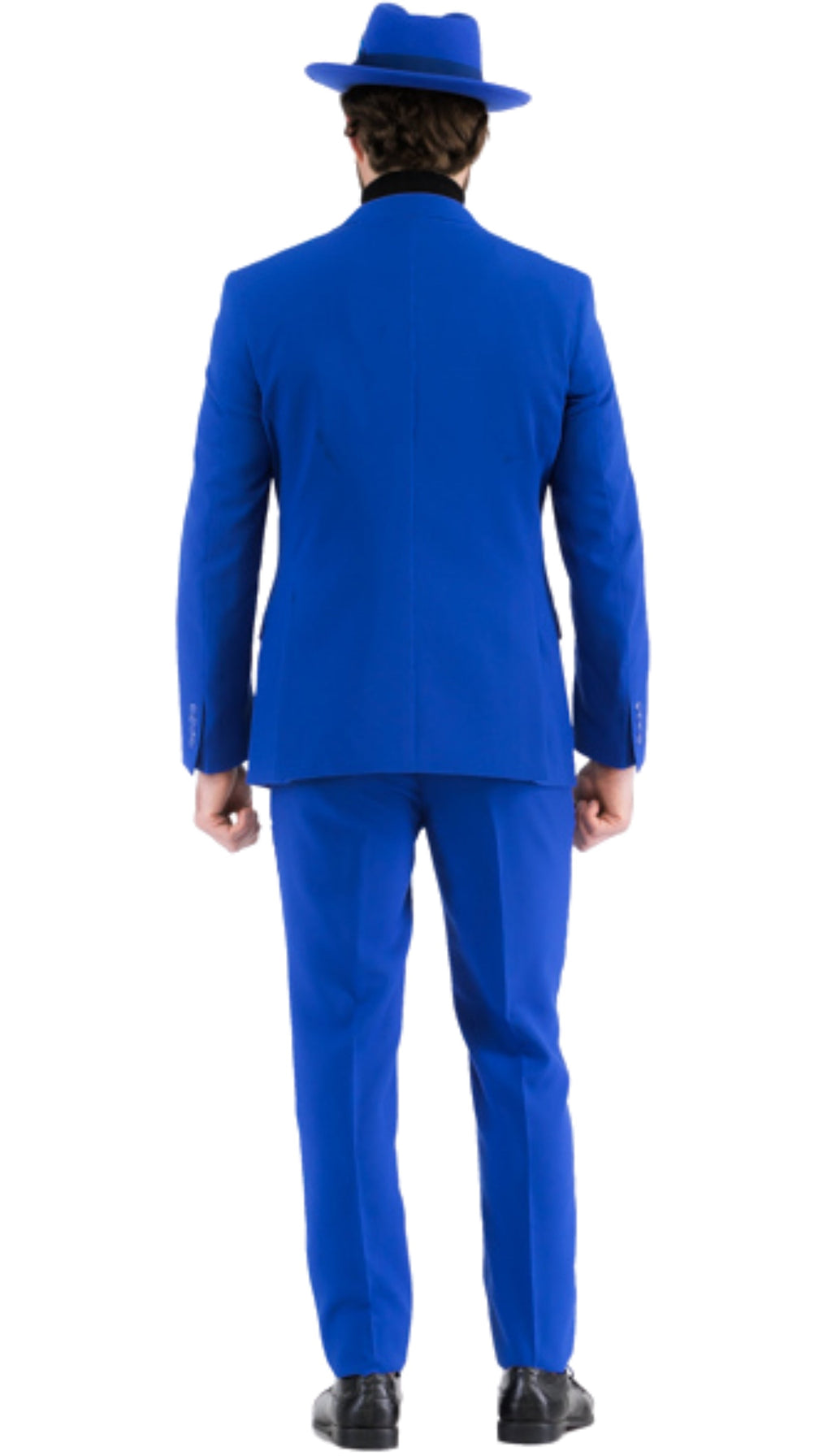 Paul Lorenzo Mens Royal Blue Slim Fit 2 Piece Suit-3