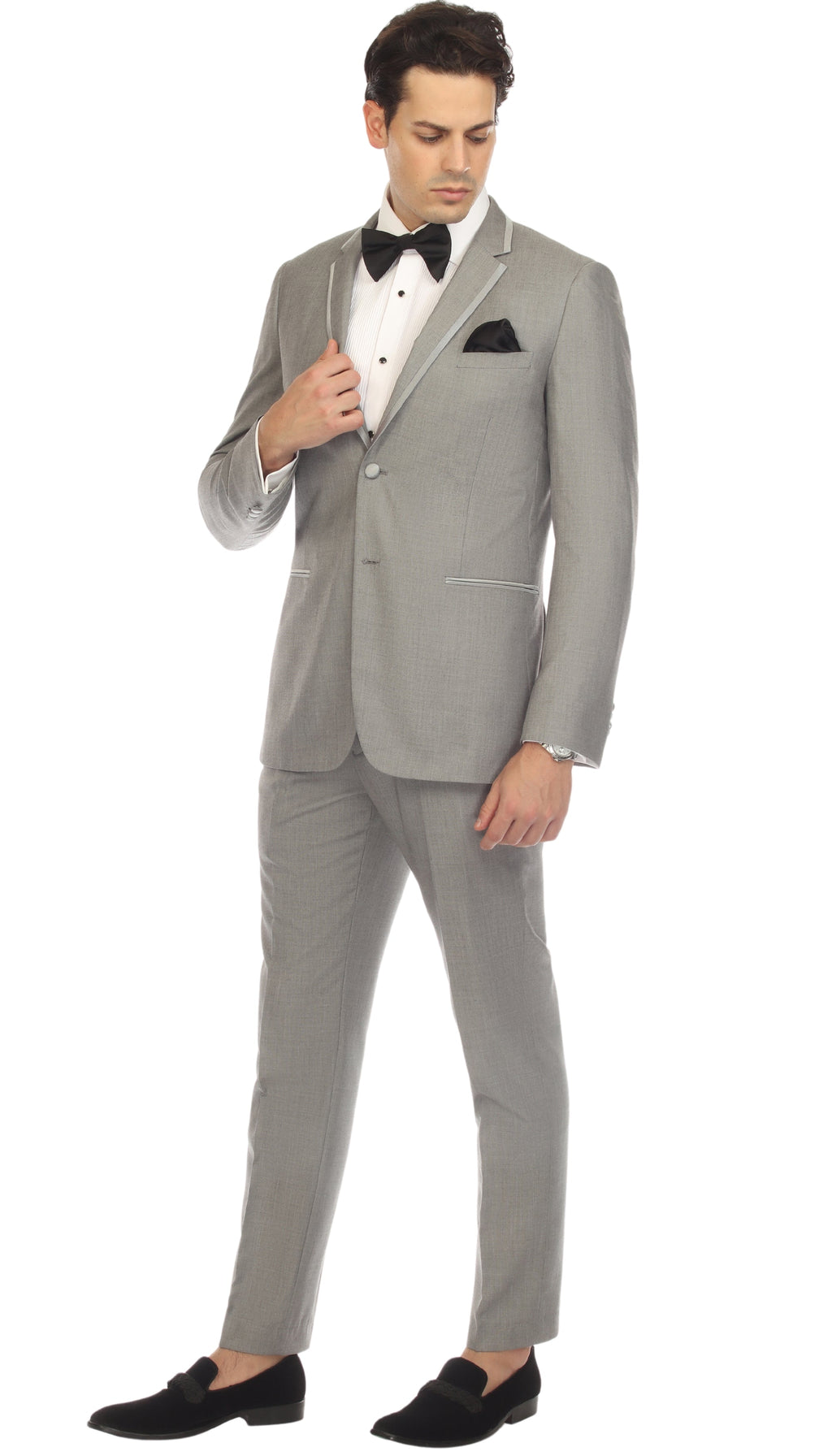 Celio Grey Slim Fit 3pc Tuxedo-2