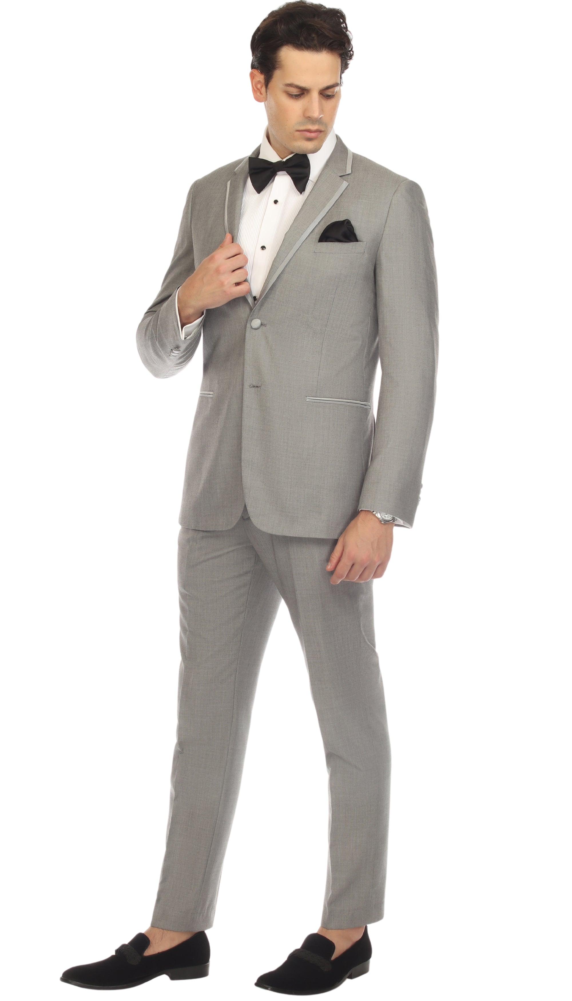 Celio Grey Slim Fit 3pc Tuxedo-2