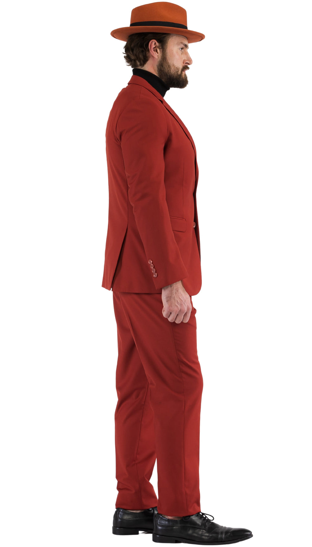 Oslo Brick Slim Fit Notch Lapel 2 Piece Suit-4