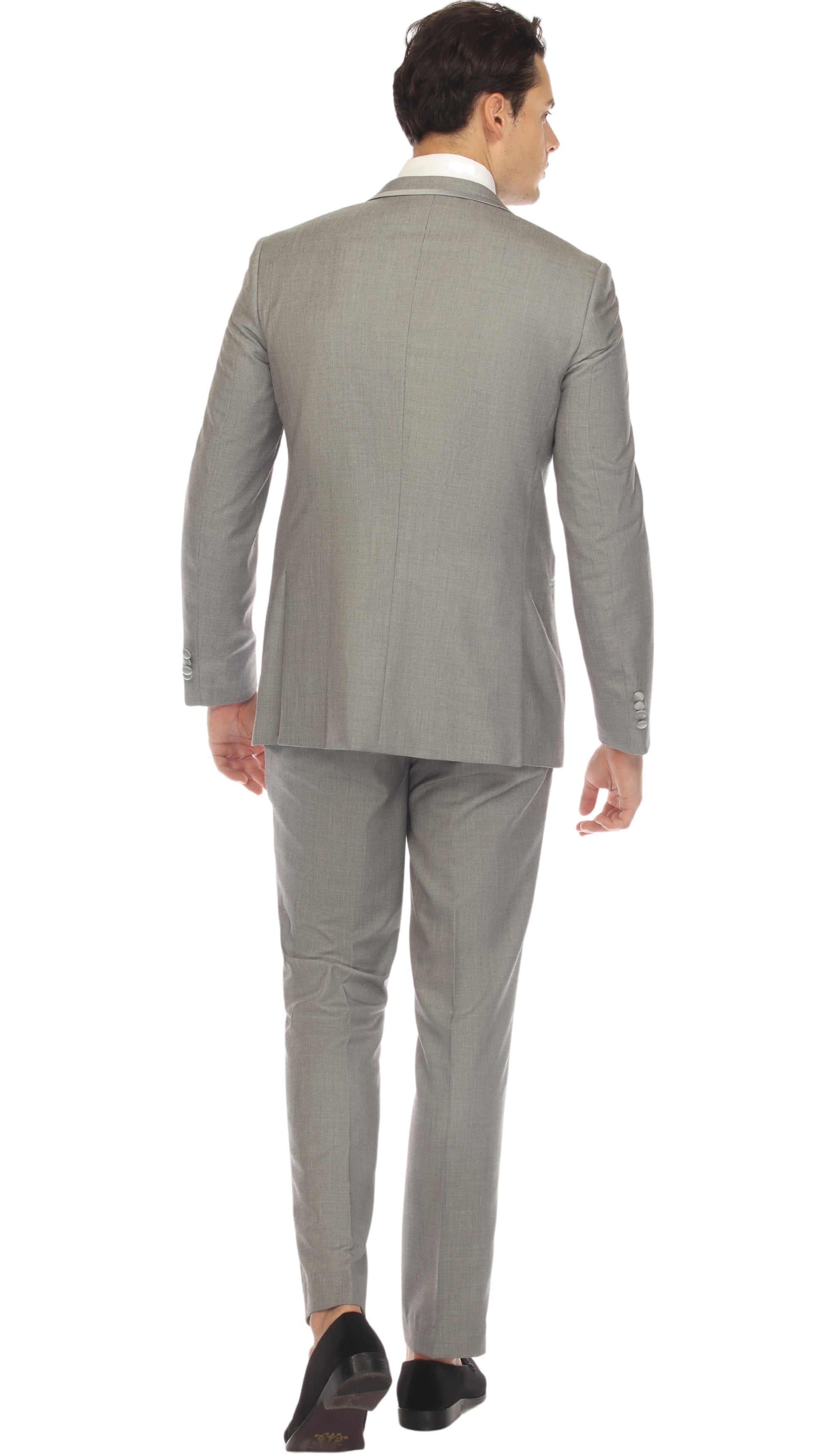 Celio Grey Slim Fit 3pc Tuxedo-4