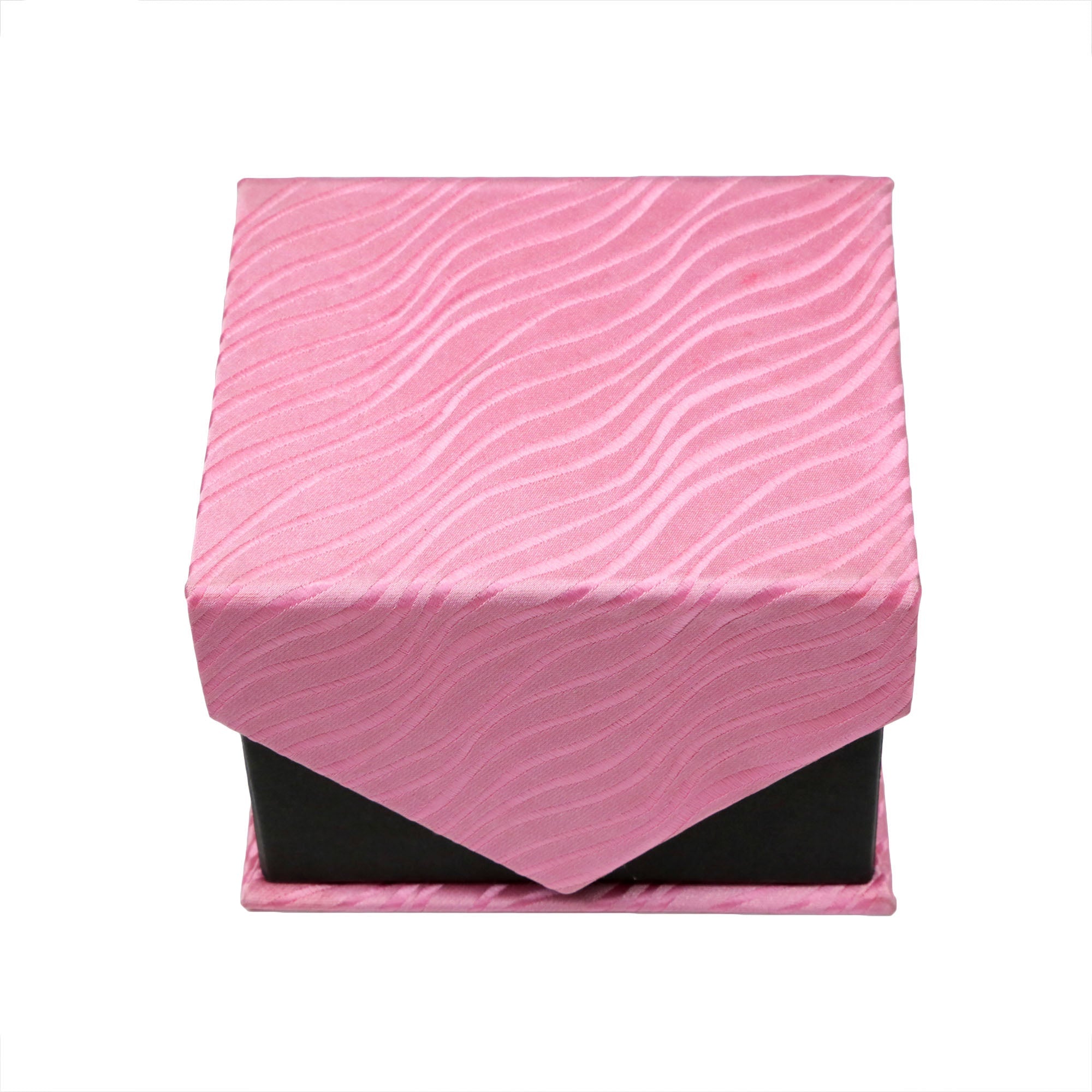 Men's Pink on Pink Wavy Pattern Design 4-pc Necktie Box Set-1