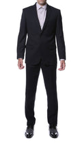 Ernesto Black Pinstripe Slim Fit 2pc Suit-0