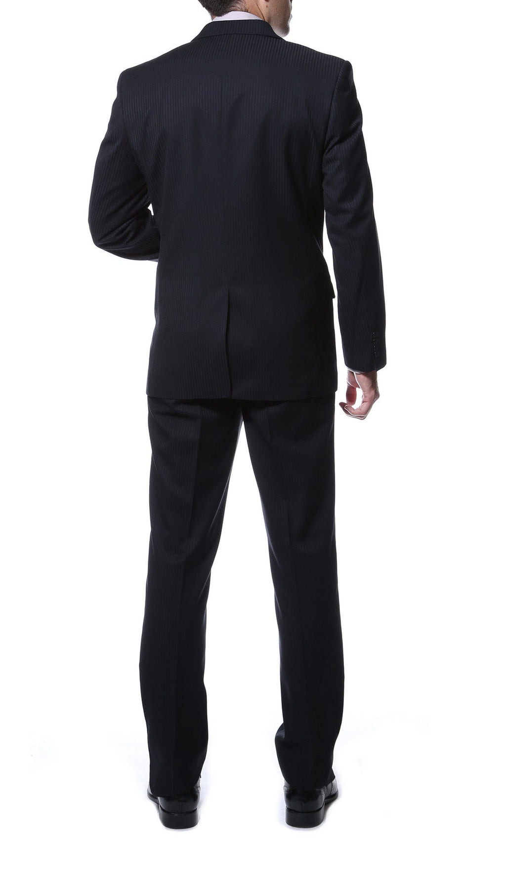 Ernesto Black Pinstripe Slim Fit 2pc Suit-2