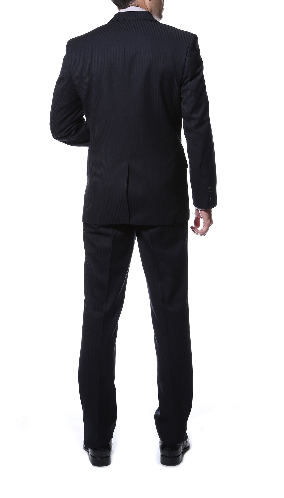 Ernesto Black Pinstripe Slim Fit 2pc Suit-2