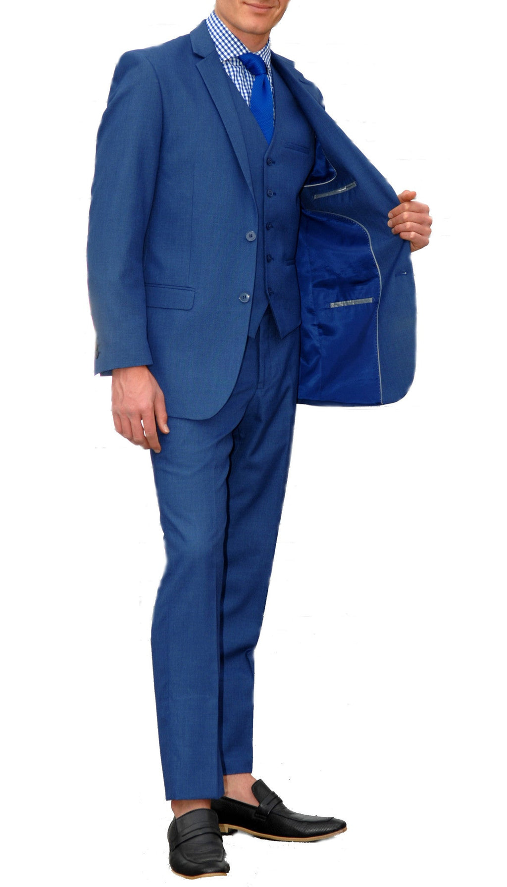 New Blue Slim Fit Suit - 3PC - JAX-1