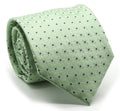 Mens Dads Classic Green Geometric Pattern Business Casual Necktie & Hanky Set K-2-0