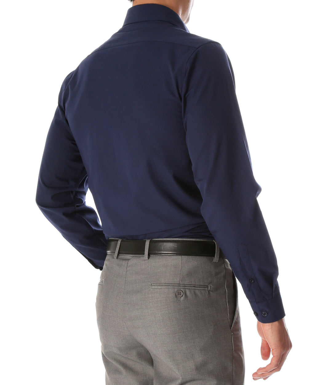 Leo Mens Navy Slim Fit Cotton Dress Shirt-1