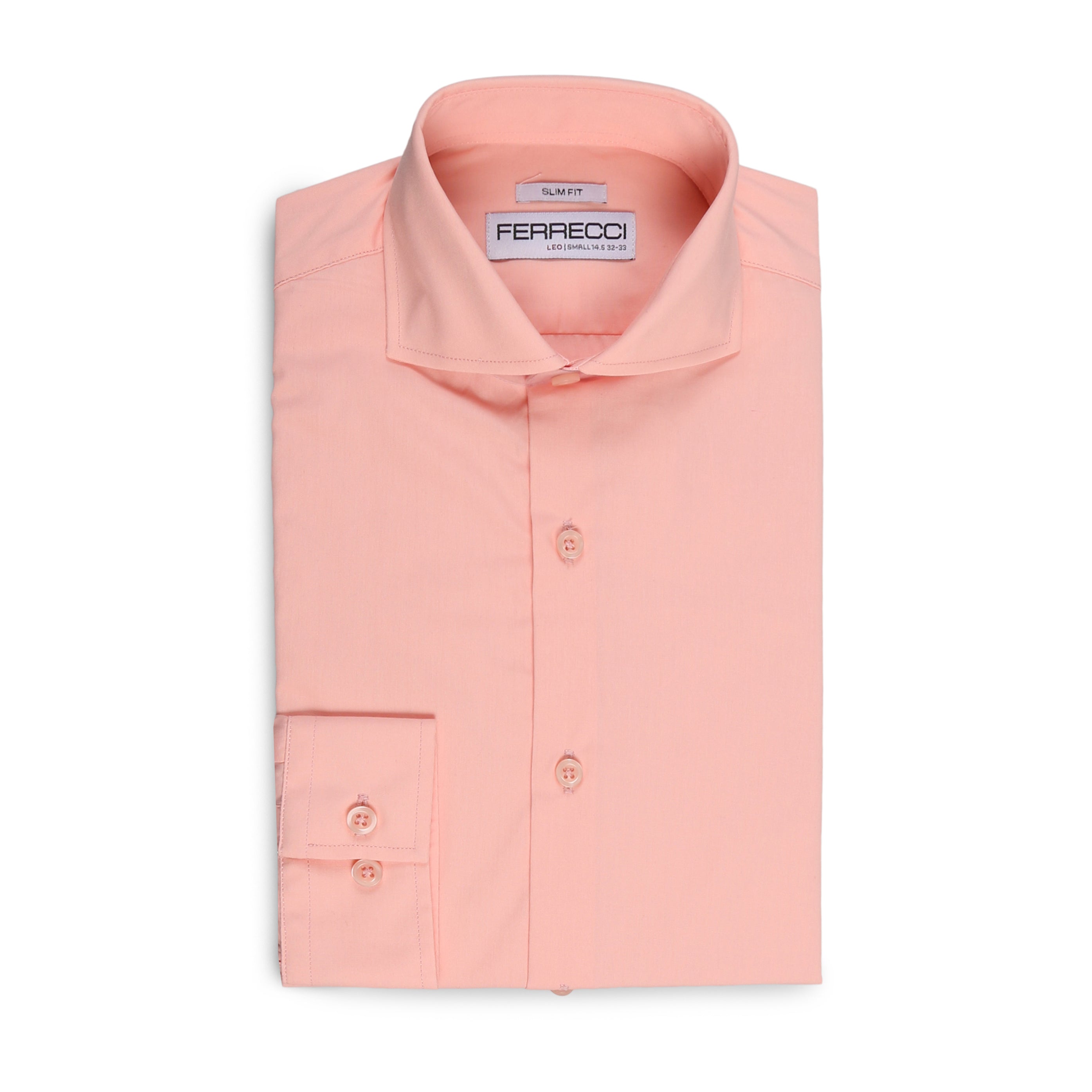 Leo Mens Pink Slim Fit Cotton Dress Shirt-3