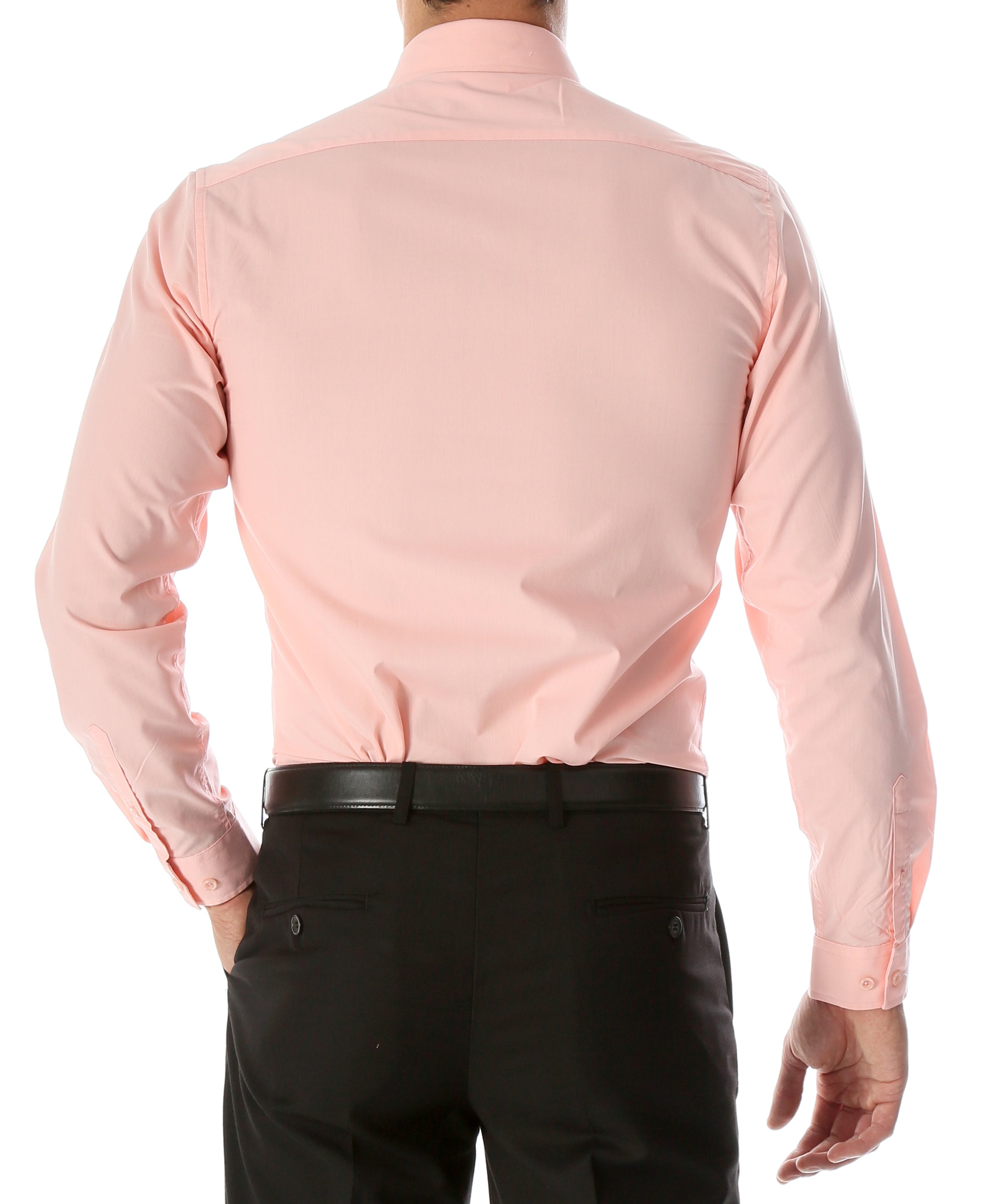 Leo Mens Pink Slim Fit Cotton Dress Shirt-2