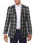 The Preston Plaid Check Slim Fit Mens Blazer-0