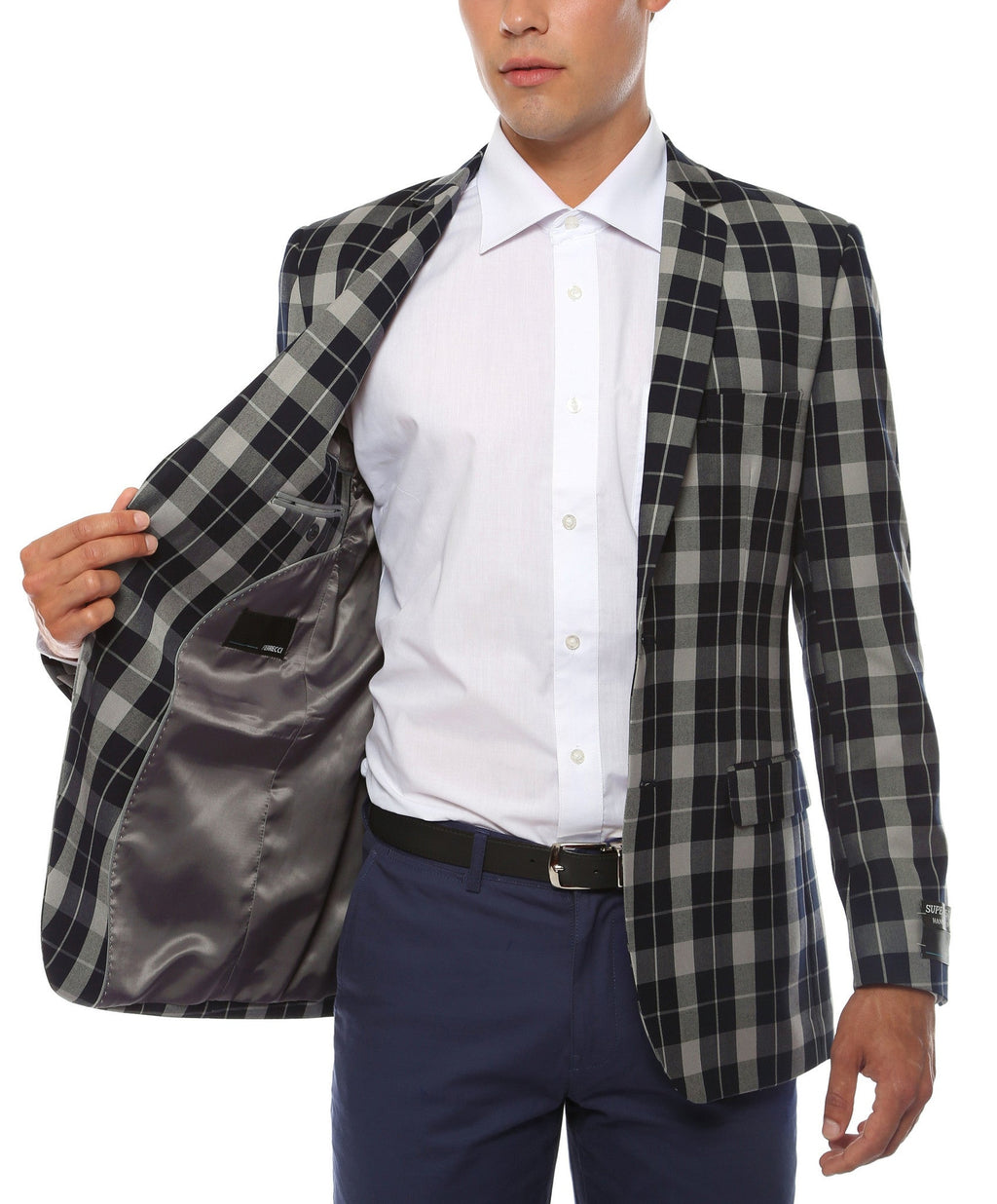The Preston Plaid Check Slim Fit Mens Blazer-1