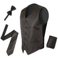 Ferrecci Mens PV50-4 Black with Black Back Vest Set-1