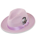Tapa Crushable Straw Hat Fedora in Purple-0