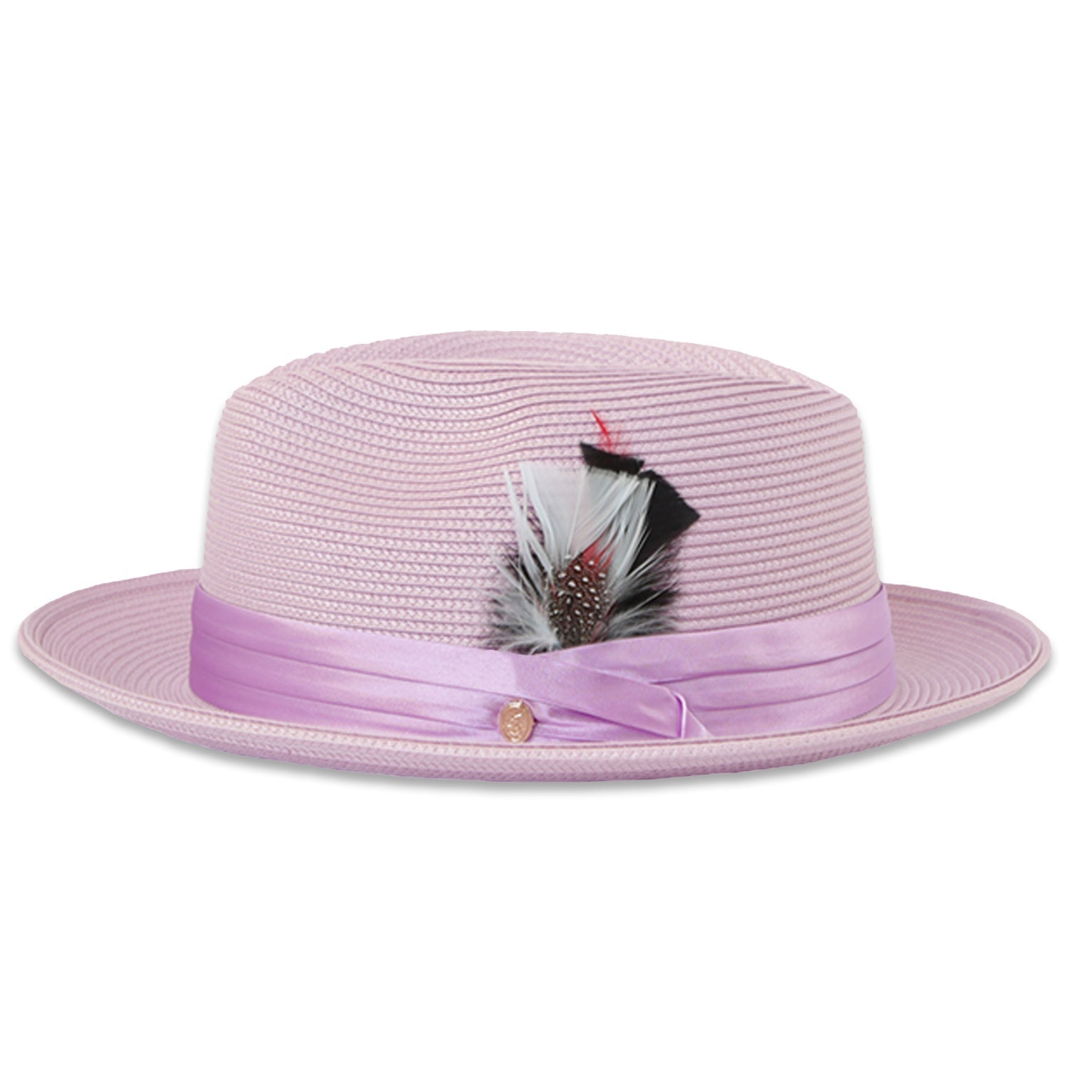 Tapa Crushable Straw Hat Fedora in Purple-1