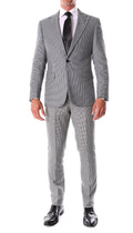 Men's Stanford Slim Fit Houndstooth Peak Lapel 2pc Suit