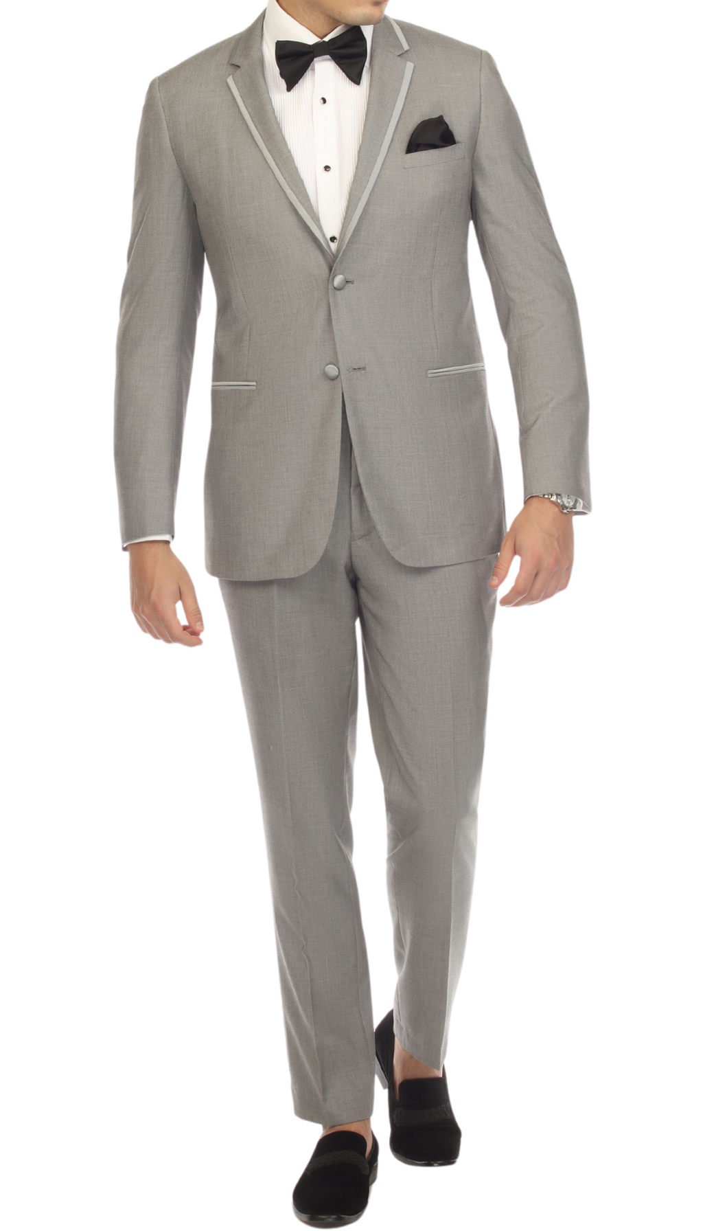 Celio Grey Slim Fit 3pc Tuxedo-0