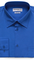 Ferrecci Virgo Royal Blue Regular Fit Dress Shirt-0
