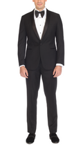 Ferrecci Men's Reno Black Slim Fit Shawl Lapel 2 Piece Tuxedo Suit Set-0