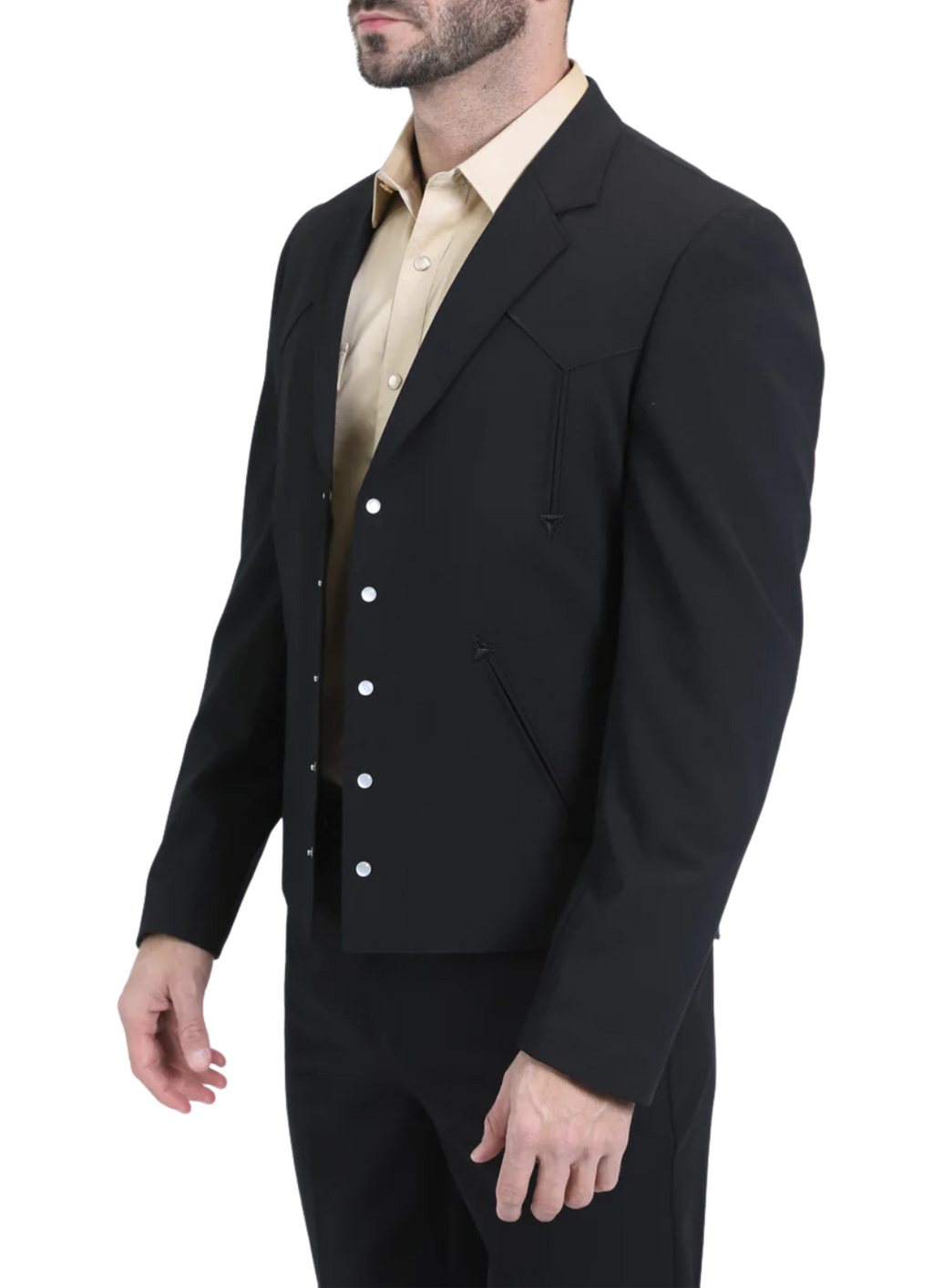 Men's Black Western Suit Set-3