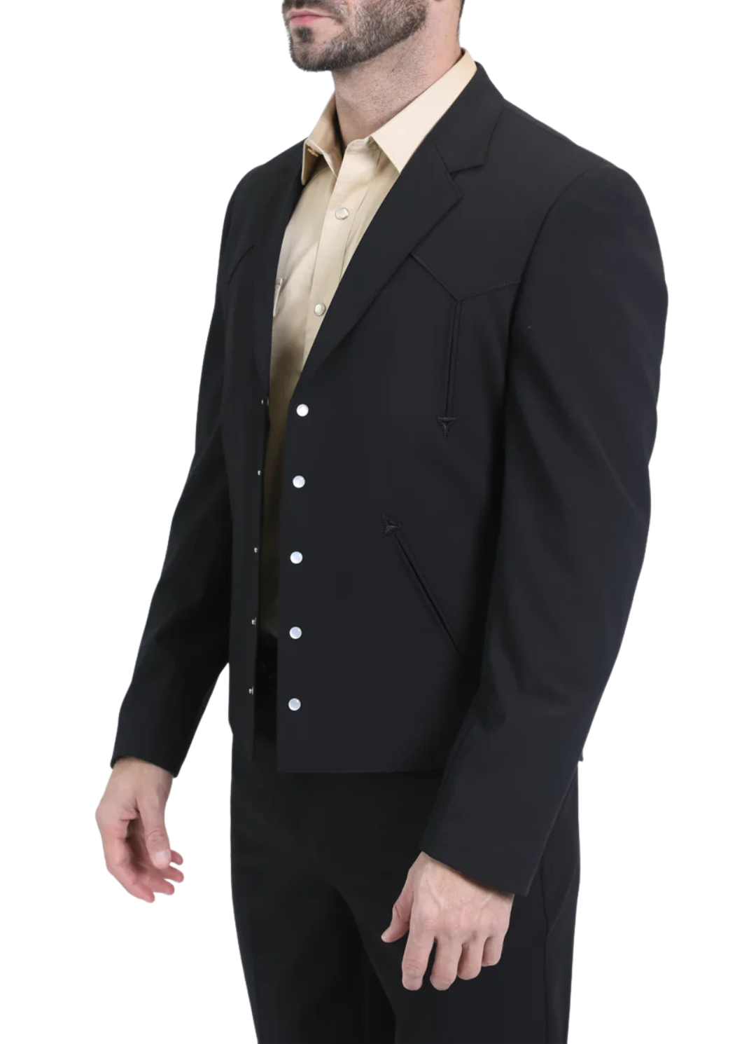 Men's Black Western Suit Set-3