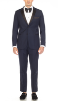 Bronson Navy Slim Fit Notch Lapel Tuxedo-0