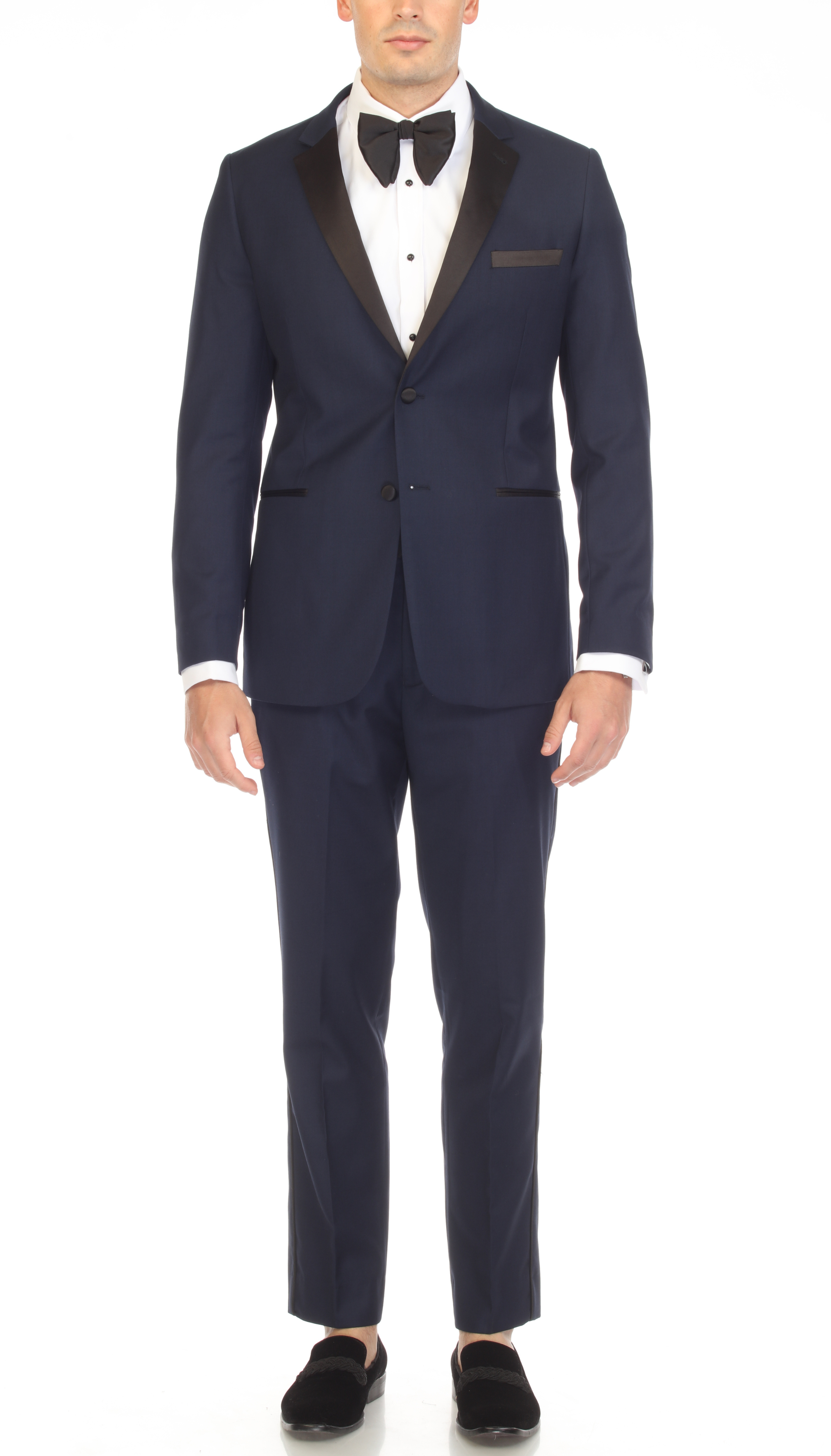 Bronson Navy Slim Fit Notch Lapel Tuxedo-0