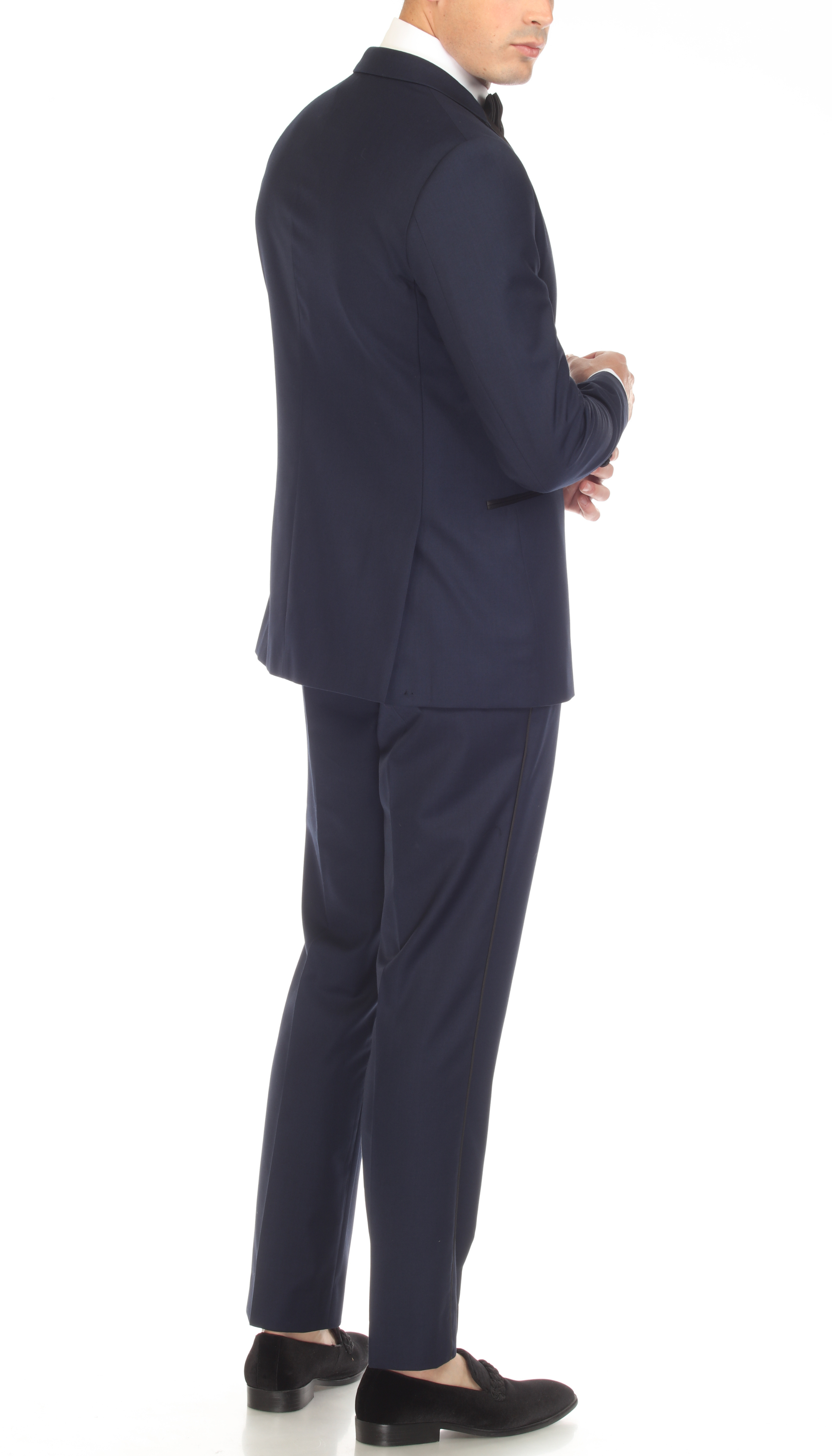 Bronson Navy Slim Fit Notch Lapel Tuxedo-2
