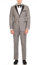 Bronson Grey Slim Fit Notch Lapel Tuxedo-0