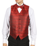 Ferrecci Mens PV150 - Red/Black with Black Back Adjustable Vest Set-0