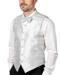 Ferrecci Mens PV150 - Ivory with White Back Adjustable Vest Set-0