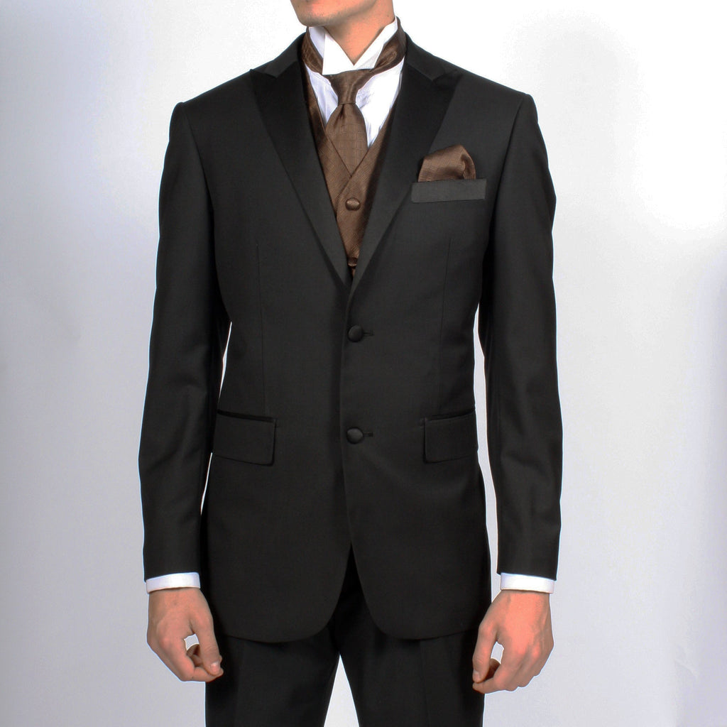 Ferrecci Mens PV300 - Brown with Black Back Adjustable Diamond Vest Set-1