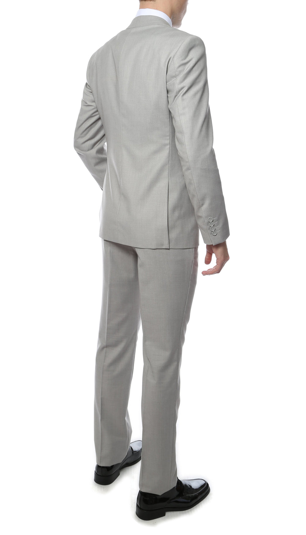 Mens ZNL22S 2pc 2 Button Slim Fit LT Grey Zonettie Suit-3