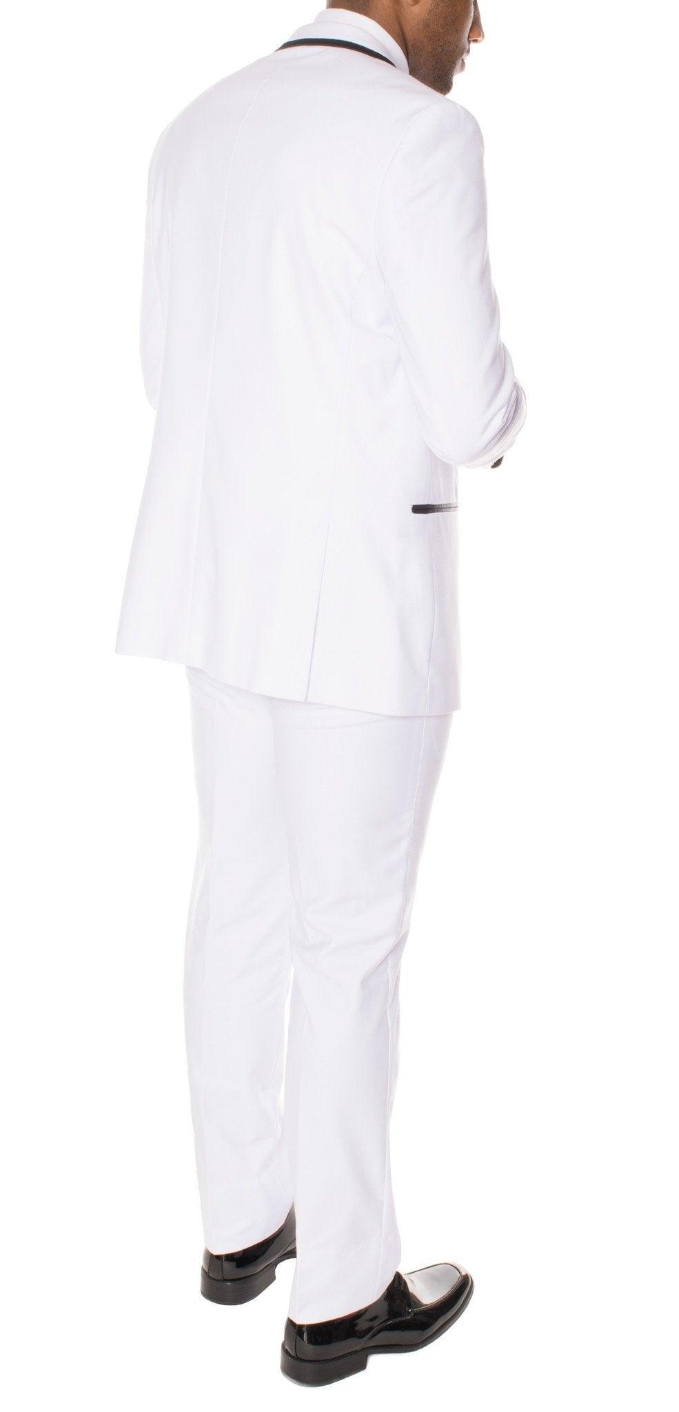 Celio White & Black 3 piece Slim Fit Tuxedo-2