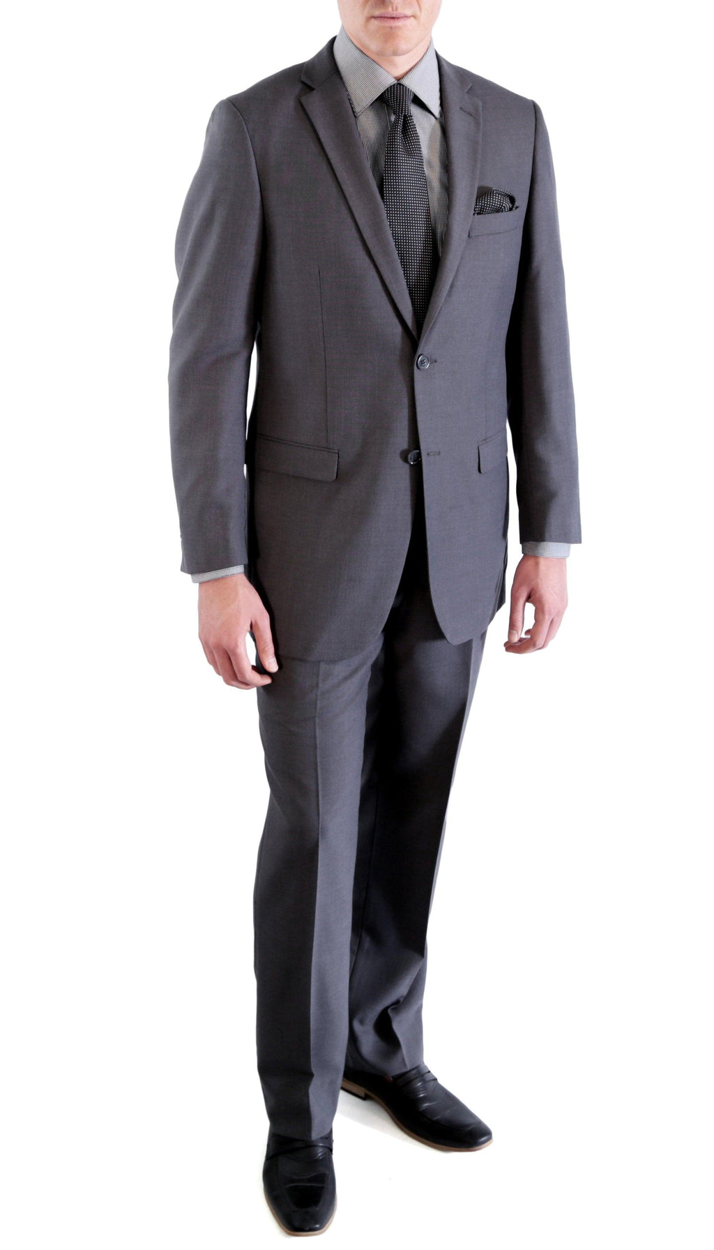 Ford Charcoal Regular Fit 2 Piece Suit-0