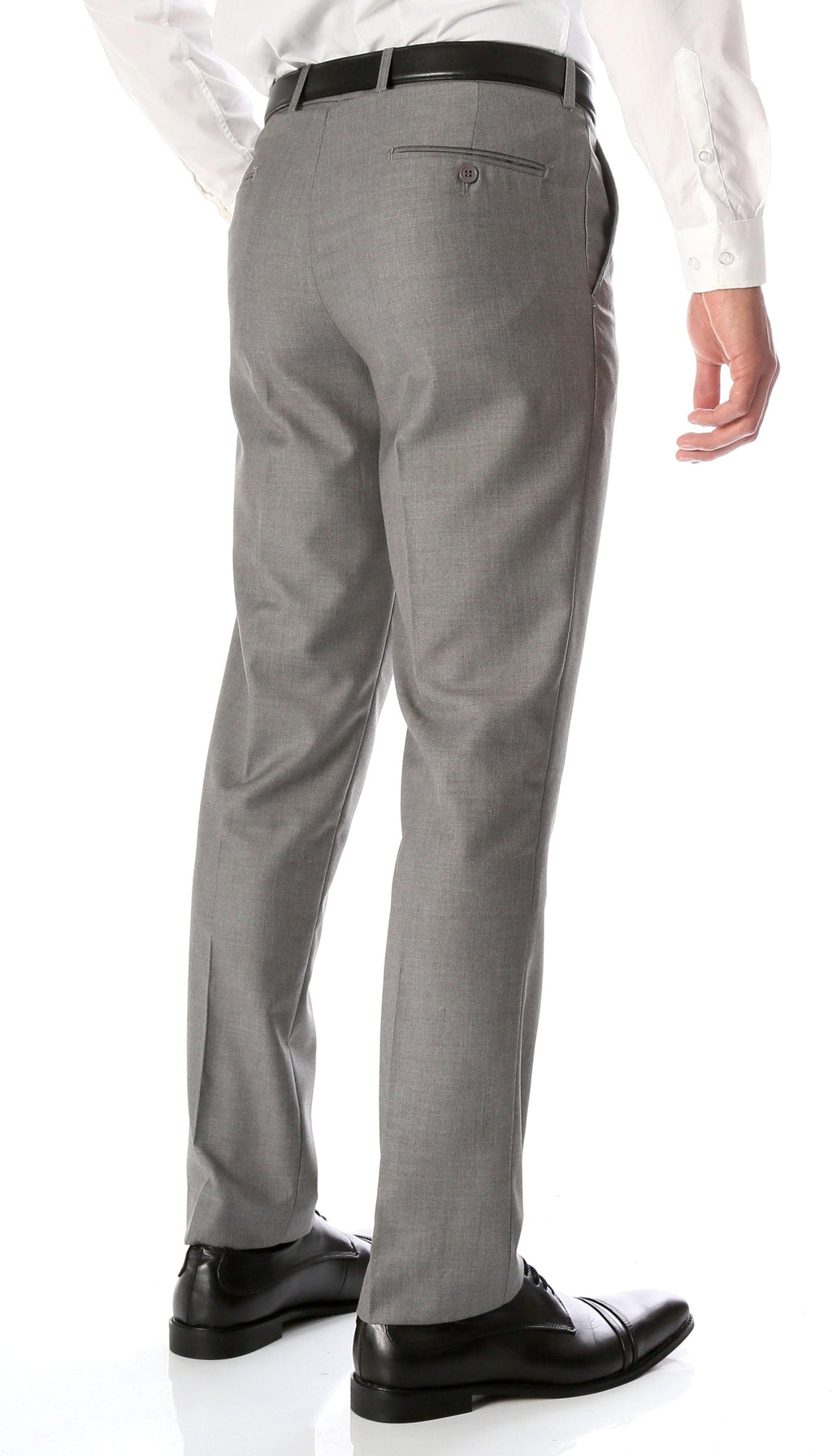 Ferrecci Men's Halo Grey Slim Fit Flat-Front Dress Pants-1