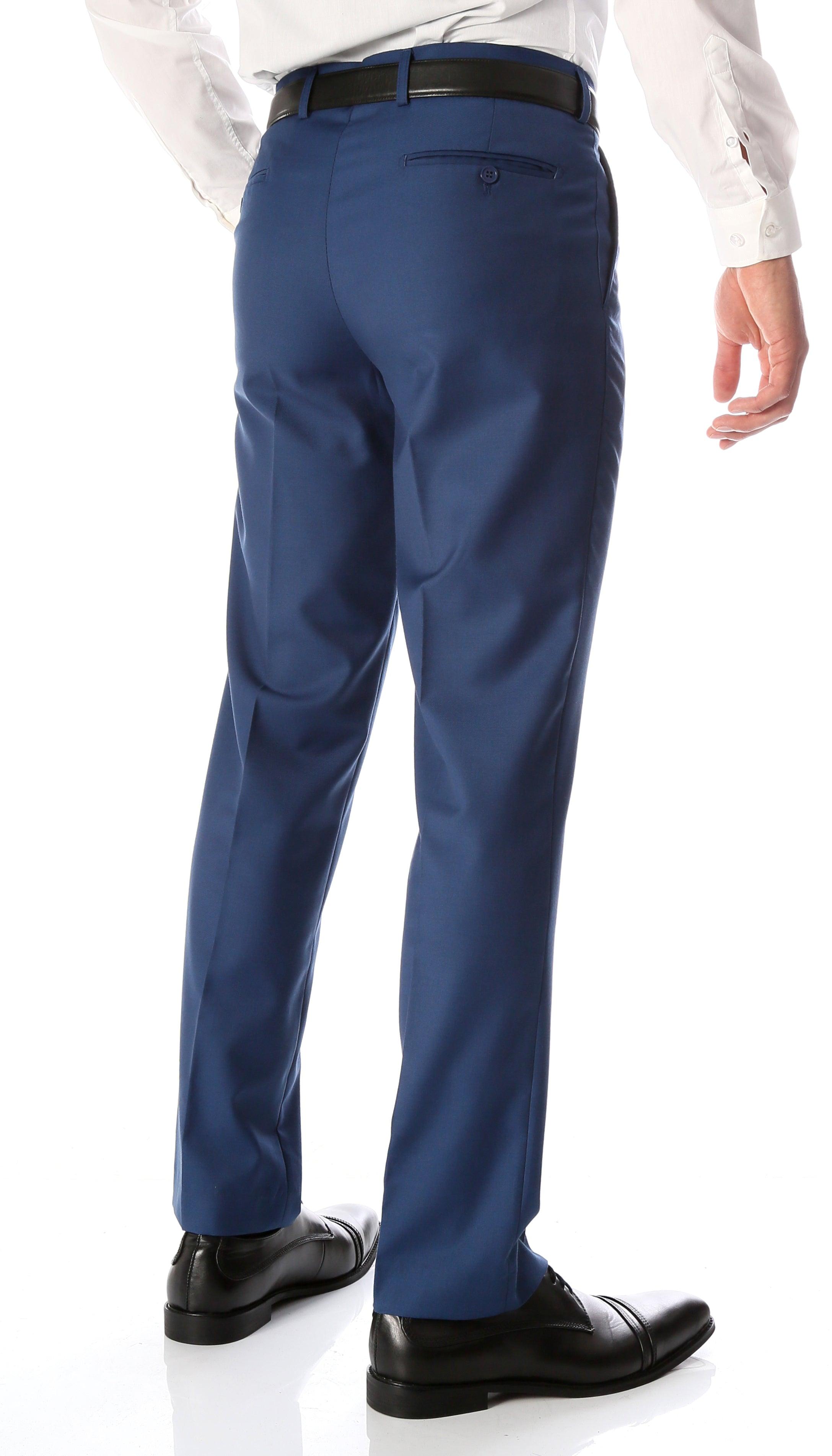 Ferrecci Men's Halo Indigo Slim Fit Flat-Front Dress Pants-1