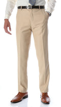 Ferrecci Men's Halo Tan Slim Fit Flat-Front Dress Pants-0