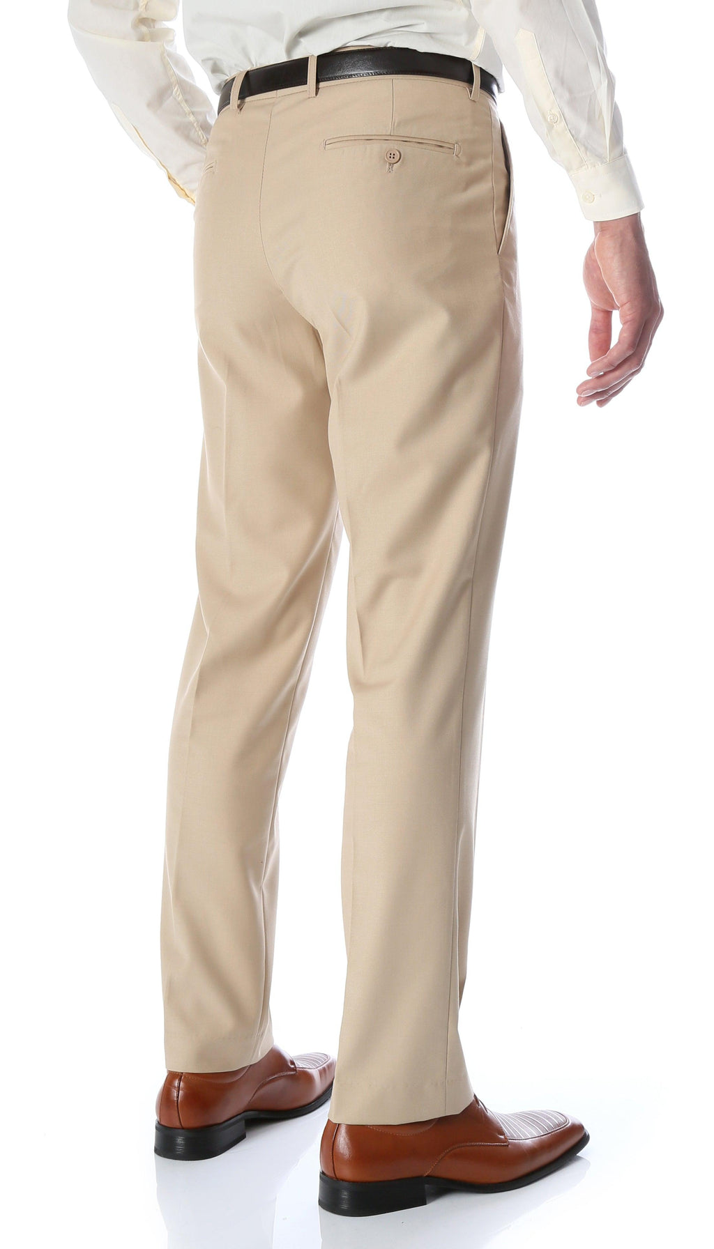 Ferrecci Men's Halo Tan Slim Fit Flat-Front Dress Pants-1