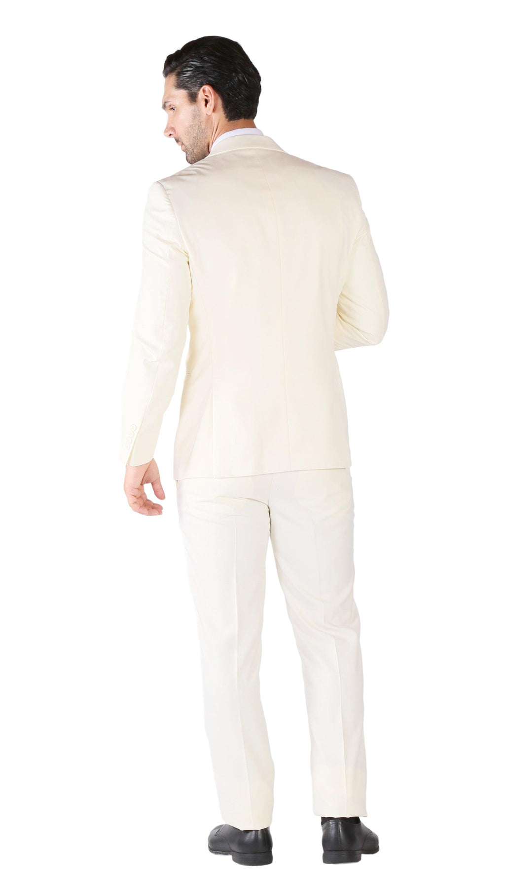 Hart 3pc Slim Fit Winter White Suit-2