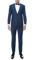 Hudson Indigo Blue Slim Fit 2 Piece Suit-0