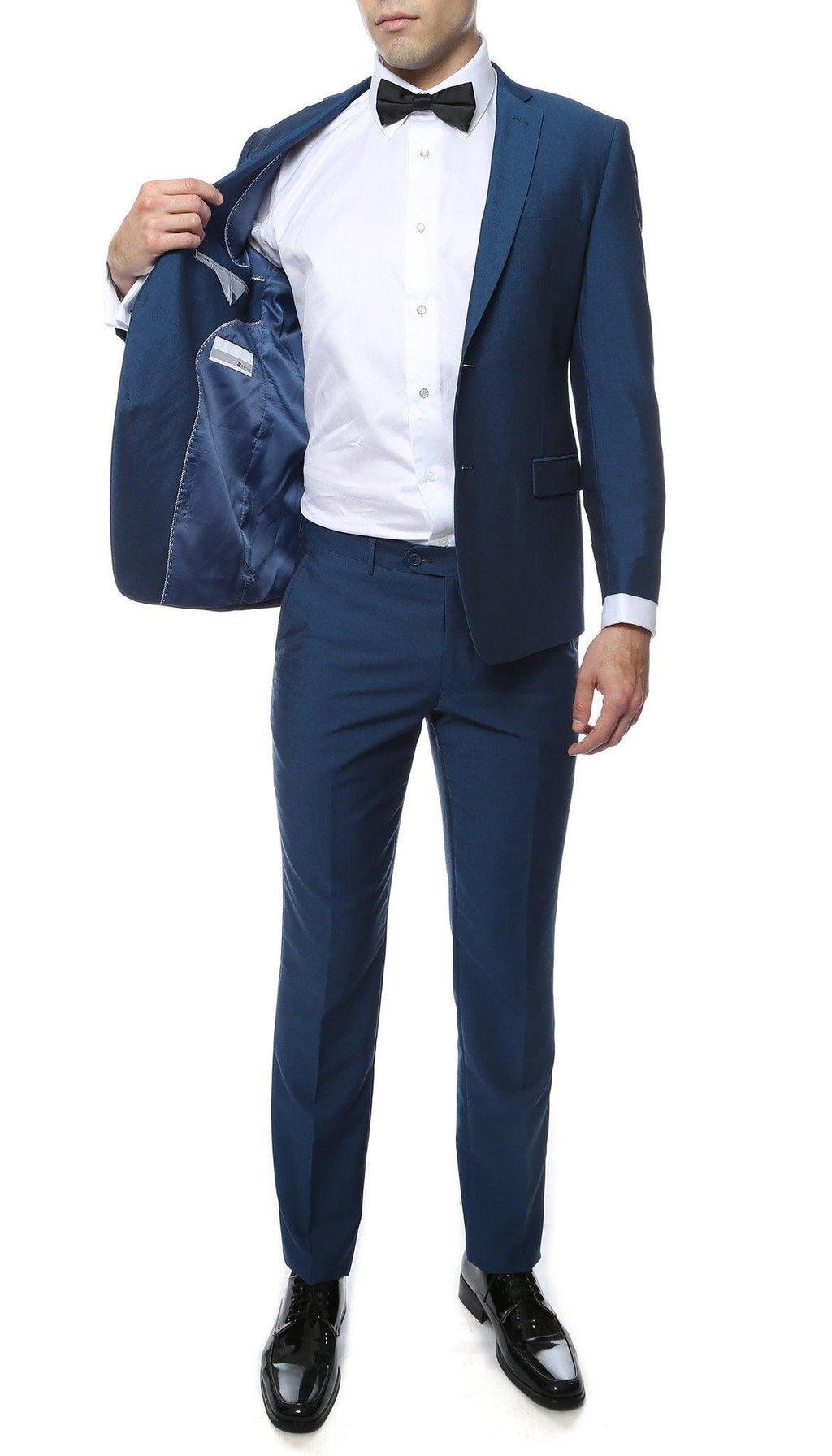 Hudson Indigo Blue Slim Fit 2 Piece Suit-1