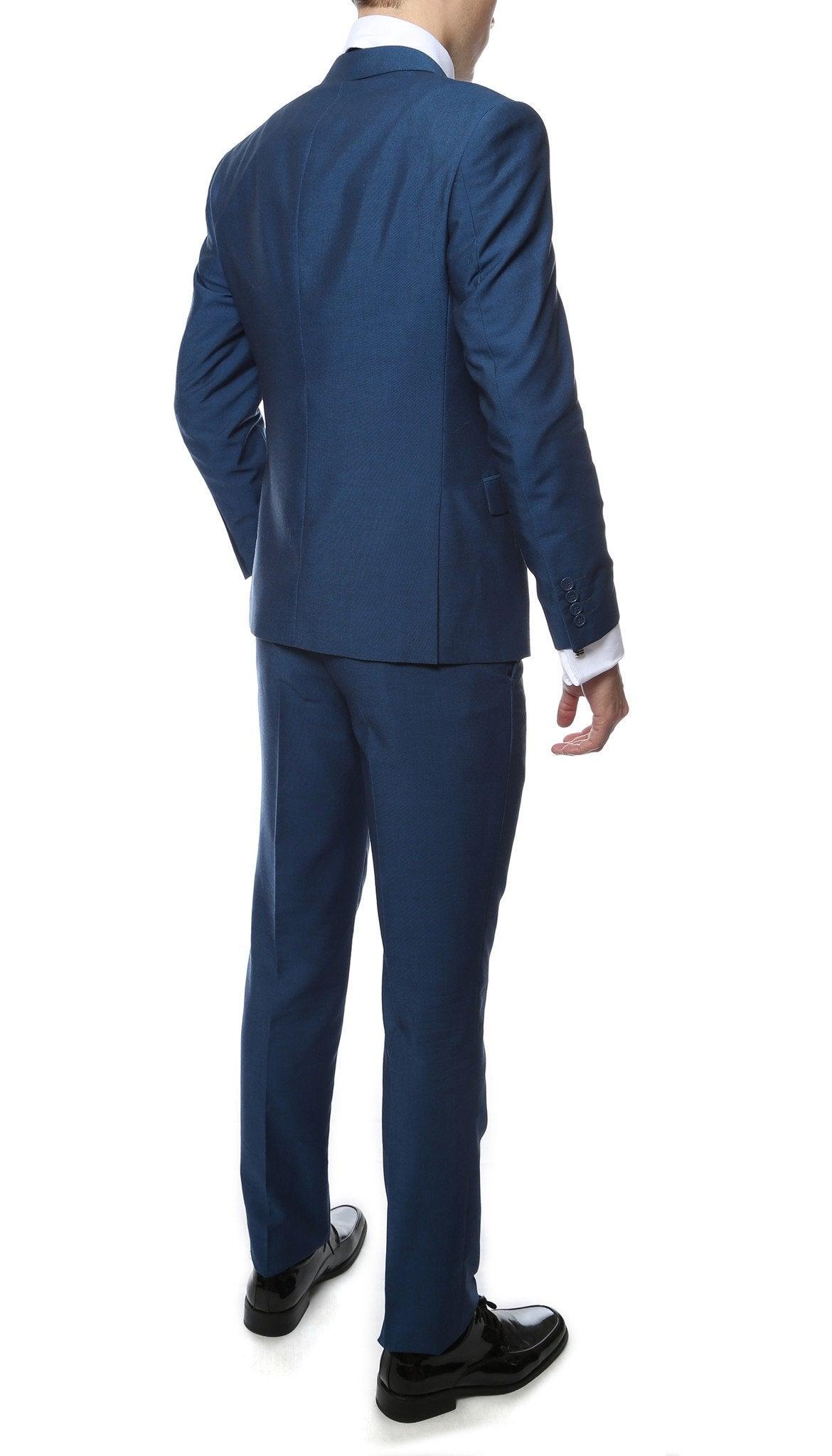 Hudson Indigo Blue Slim Fit 2 Piece Suit-2