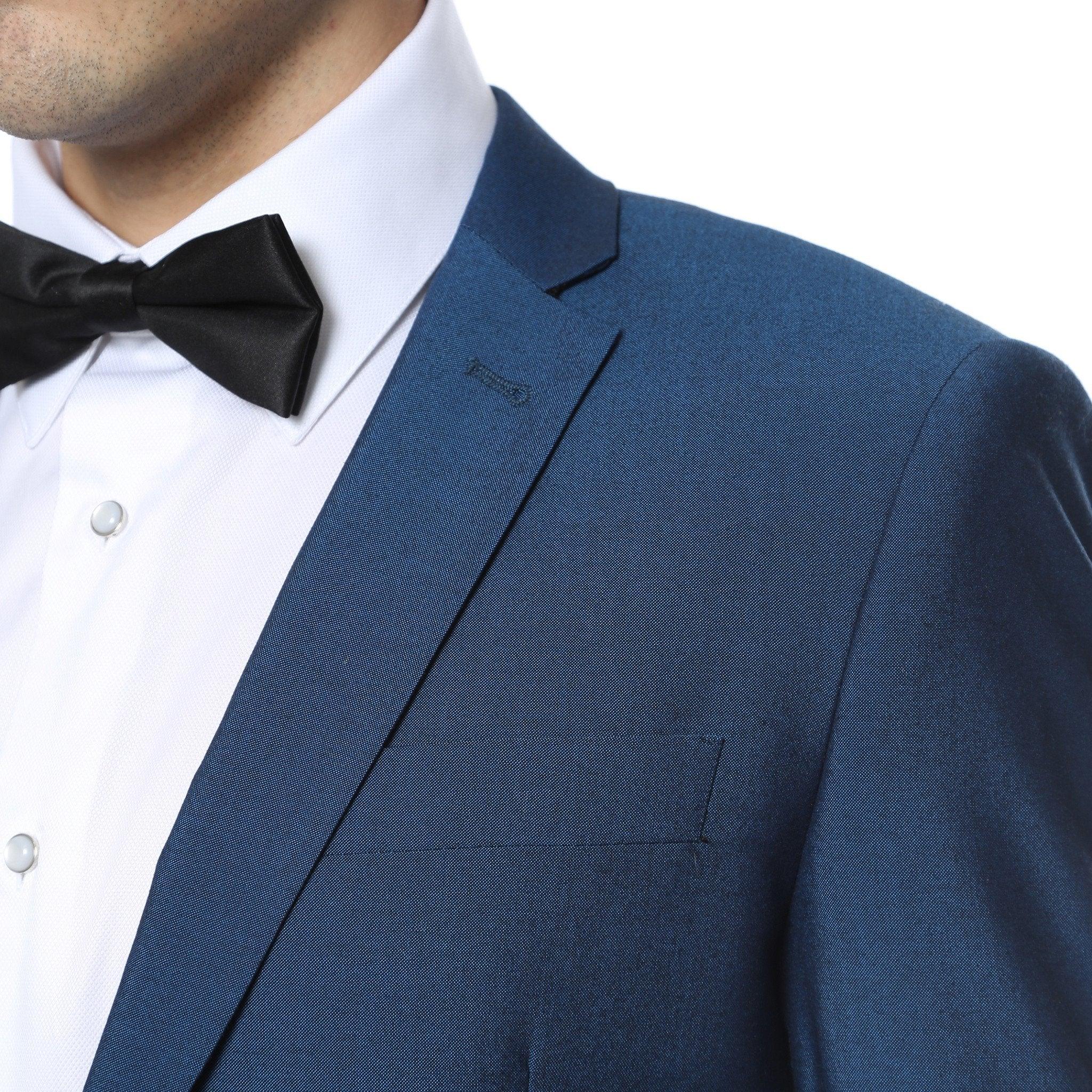 Hudson Indigo Blue Slim Fit 2 Piece Suit-4