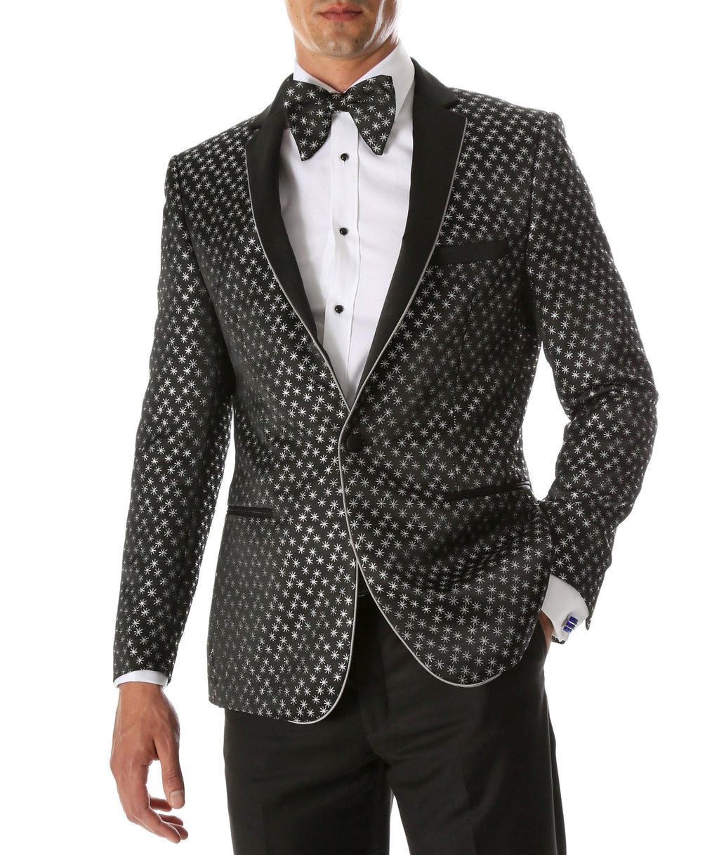 Men's Pronto Silver Star Modern Fit Tuxedo Blazer