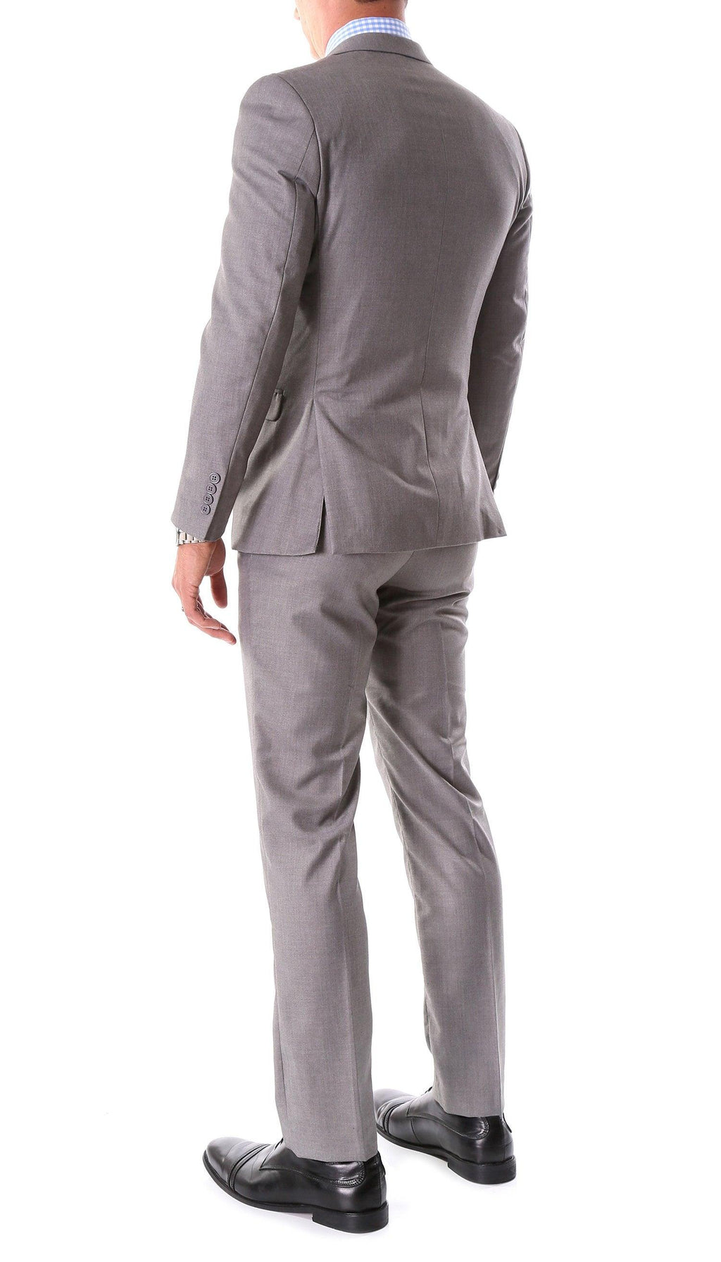 Oslo Grey Notch Lapel 2 Piece Slim Fit Suit-2