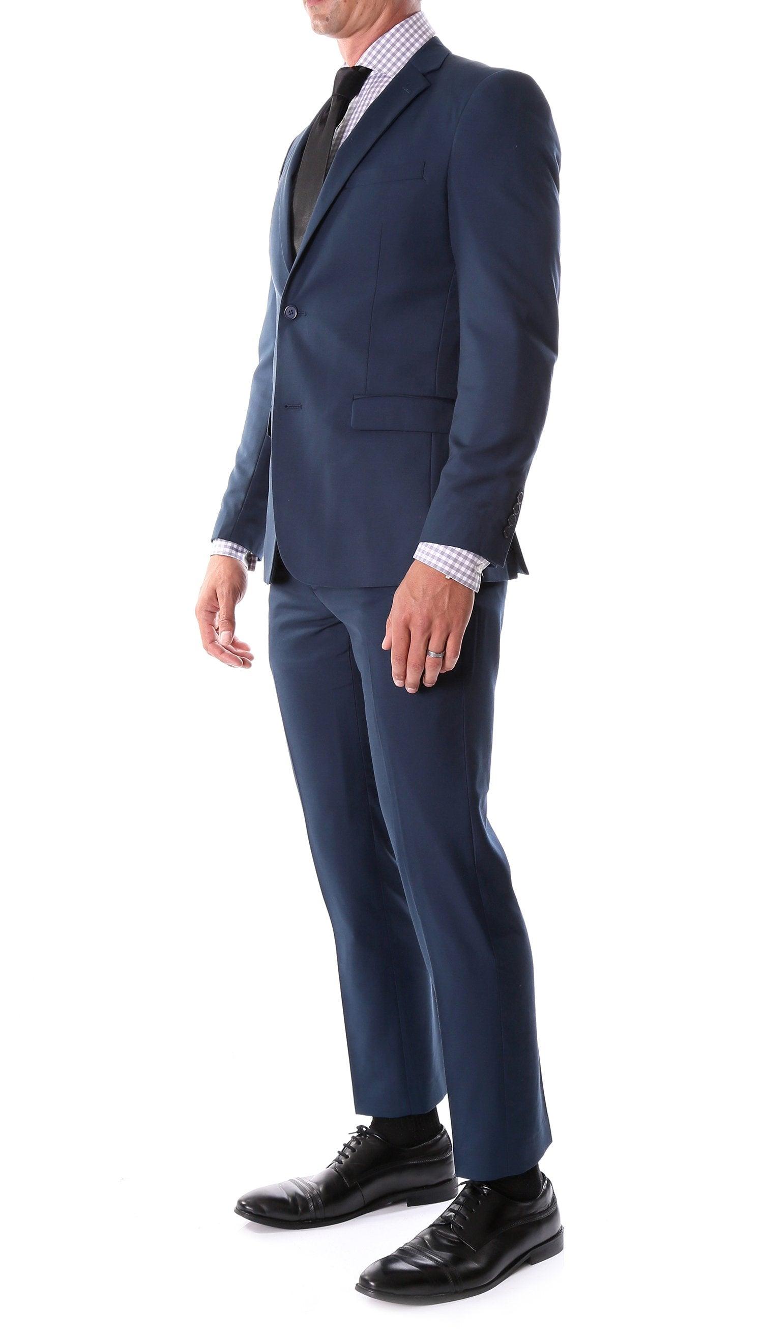 Oslo Navy Notch Lapel 2 Piece Slim Fit Suit-1